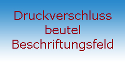 DV-Beutel mit Beschriftungsfeld